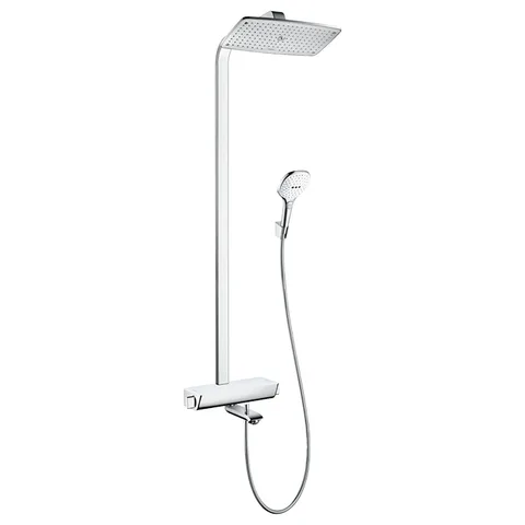 HG Raindance Select 360 Showerpipe Душевая система, диаметр 360 мм, термостат, лейка, Цвет: хром/белый.