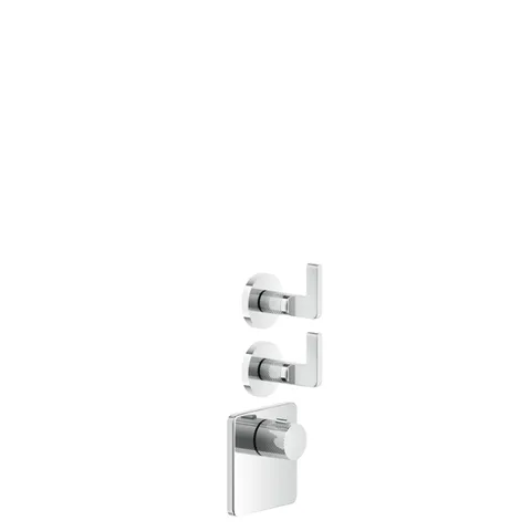 GESSI INCISO Встраиваемый термостатический смеситель на 2 источника, резьба 3/4" (внешние части), цвет: хром