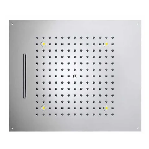 BOSSINI DREAM/2 Верхний душ 570 x 470 mm, с 4 LED RGB, 2 режима (дождь, каскад), блок питания/управления, Cromoterapia, гибкая подводка , цвет: хром