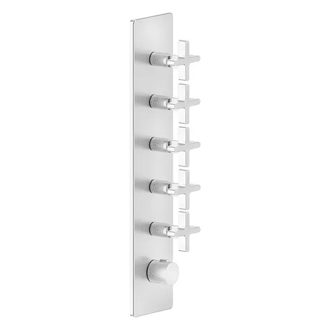 GESSI INCISO Встраиваемый термостатический смеситель на 5 источников, резьба 3/4" (внешние части), цвет: хром
