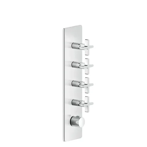 GESSI INCISO Встраиваемый термостатический смеситель на 4 источника, резьба 3/4" (внешние части), цвет: хром