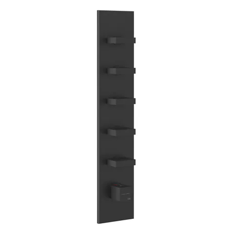 Gessi Rettangolo Встраиваемый термостат, подключение на 3/4”, с 5ю независимыми выходами(внешние части), цвет: черный