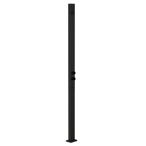 GESSI OUTDOOR Душевая стойка для установки на улице, напольная, на 2 выхода, без ручек, ручного душа и верхнего душа, внешняя часть, цвет Black XL