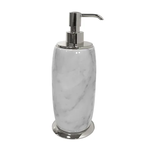 3SC Elegance MARMO Дозатор для жидкого мыла, настольный, цвет: мрамор bianco carrara/хром