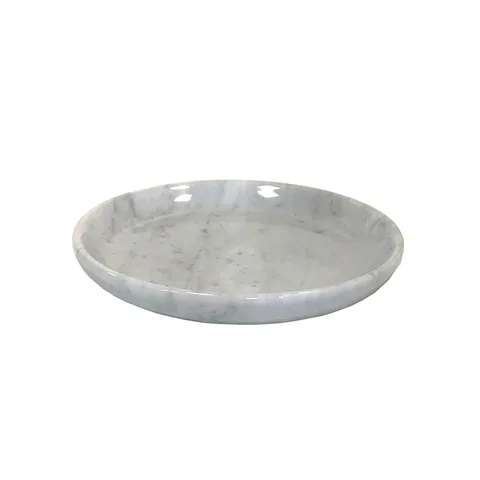 3SC Elegance MARMO Лоток универсальный, круглый, цвет: мрамор bianco carrara/хром
