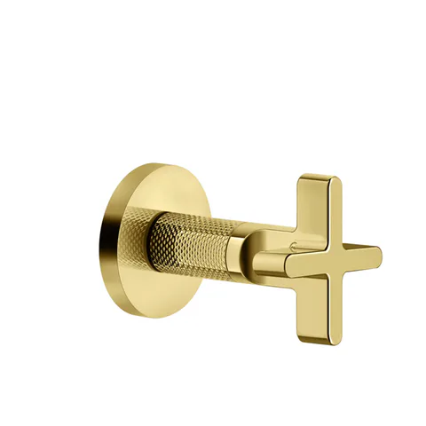 GESSI INCISO Запорный кран для термостатического смесителя высокой производительности, резьба 3/4"(внешняя часть), цвет: золото