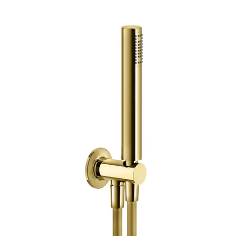 GESSI INCISO Душевой комплект, +  вывод, держатель, шланг 1,50 м и душевая лейка, цвет: золото