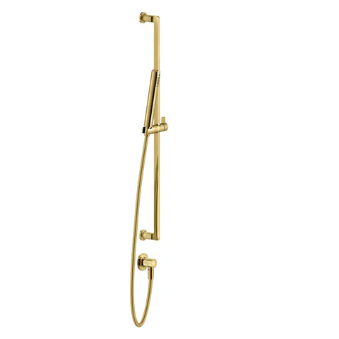GESSI INCISO Штанга в комплекте с душевой лейкой, шланг 1,50 м, вывод воды из стены, цвет: золото