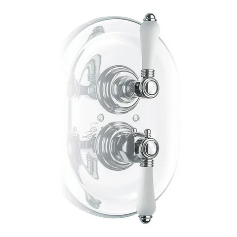 Nicolazzi Petit Mont Blanc Внешняя часть встраиваемого смесителя, 3/4” с запорным вентилем, цвет: хром, ручки Petit Mont Blanc