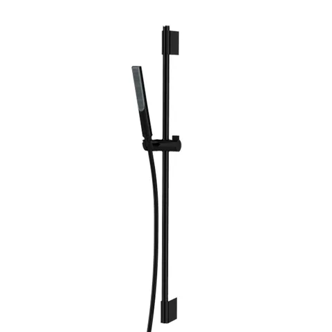 BOSSINI APICE Комплект для душа с штангой, ручным душем Slim и шлангом 1500 мм., цвет черный матовый