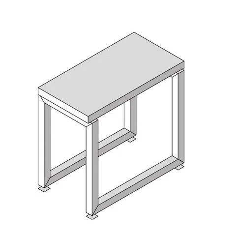 Eegibi Linea Alu Скамейка 1 сегмент 27x48x Н: 45см, отделка: тик