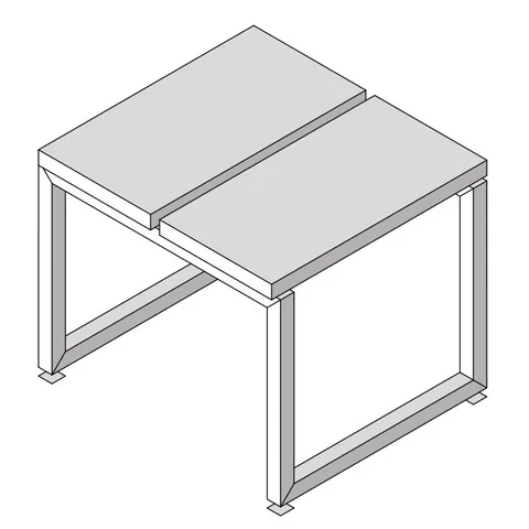 Eegibi Linea Alu Скамейка 2 сегмент 54x48x Н: 45см, отделка: тик