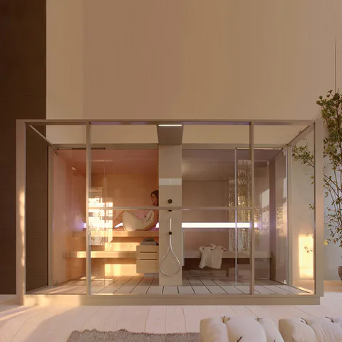 Effegibi Logica Spa Filo Сауна&Хаммам 373x250xh217см, пристенная, цвет: White Cloud