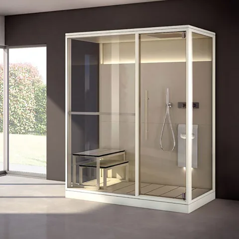 Effegibi Logica H Filo Сауна 214x250h217см, пристенная L.H., цвет: Stone