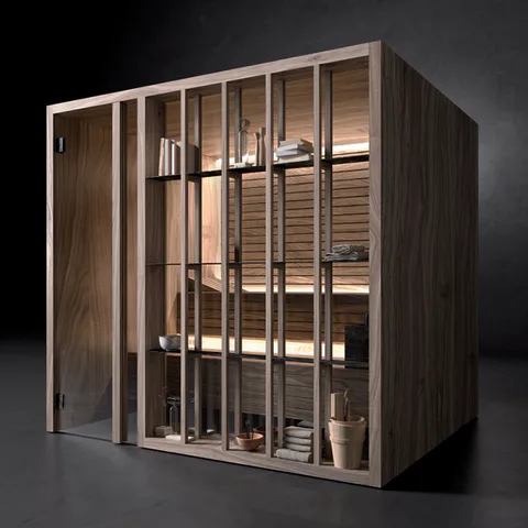 Effegibi Yoku S Shelf Био-Сауна 174x170h214см, SX, цвет: черный орех