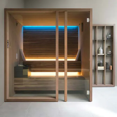 Effegibi Yoku S Glass Сауна 174x170h214см, SX, цвет: черный орех
