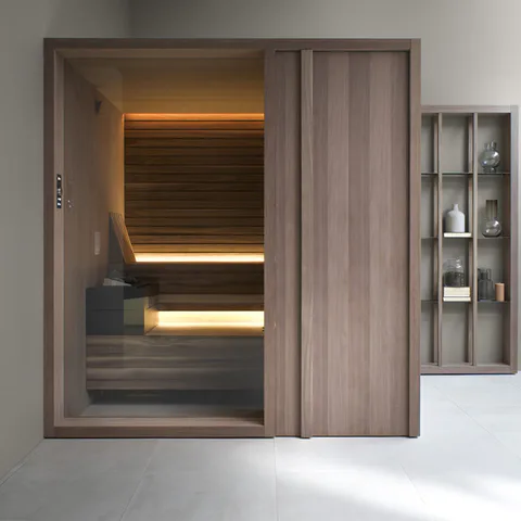 Effegibi Yoku S Door Сауна 230x200h214см, DX, цвет: осина термообработанная