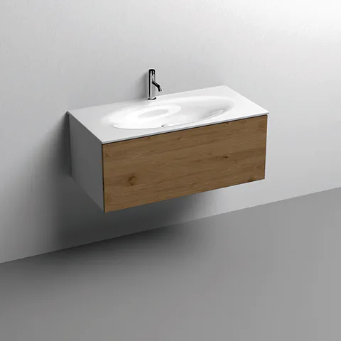 KERASAN SHAPE Раковина 1020х520 мм., встраиваемая, с 1 отверстием для смесителя, цвет белый глянцевый