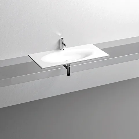 KERASAN SHAPE Раковина 1020х520 мм., встраиваемая, с 1 отверстием для смесителя, цвет белый матовый
