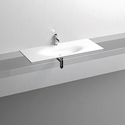 KERASAN SHAPE Раковина 1220х520 мм., встраиваемая, с 1 отверстием для смесителя, цвет белый матовый