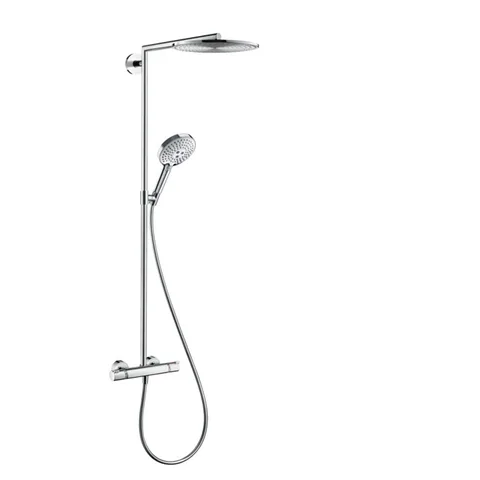 HG Raindance S Душевая система Showerpipe: верх.душ 300 1jet, ручн.душ, шланг, термостат, цвет: хром
