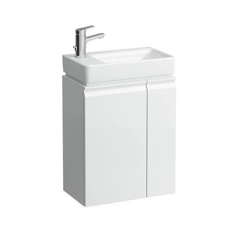Laufen Pro S Раковина 48х28х85 мм,подв/на базу, левая, с 1 отв. под смес, c перелив, цвет: бел (посл 3 шт СО СКЛАДА продаем с базами 4.8300.1//4.0210)