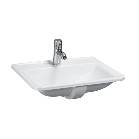 Laufen Pro A Раковина 56х44х20 см,п встраиваемая сверху с 1 отв. под смеситель, с  переливом, цвет: белый