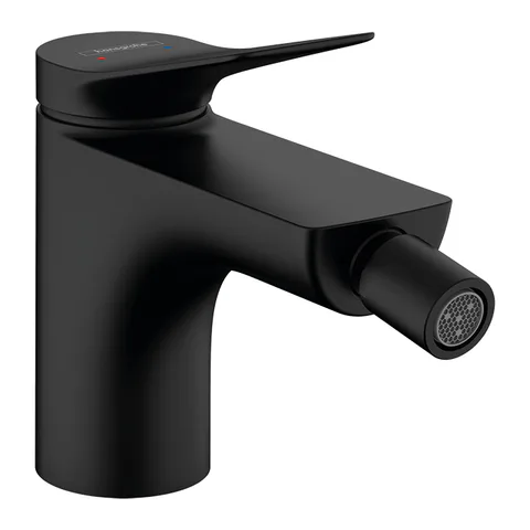 HANSGROHE VIVENIS Смеситель для биде на 1 отверстие, однорычажный, с донным клапаном, цвет черный матовый