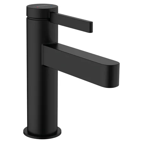 HANSGROHE FINORIS Смеситель для раковины на 1 отверстие, однорычажный, с донным клапаном, цвет черный матовый