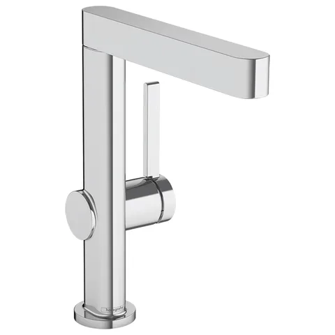 HANSGROHE FINORIS Смеситель для раковины на 1 отверстие, однорычажный, с поворотным изливом, с донным клапаном, цвет хром
