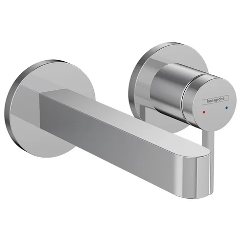 HANSGROHE FINORIS Смеситель для раковины настенный, однорычажный, излив 168 мм., внешняя часть, цвет хром