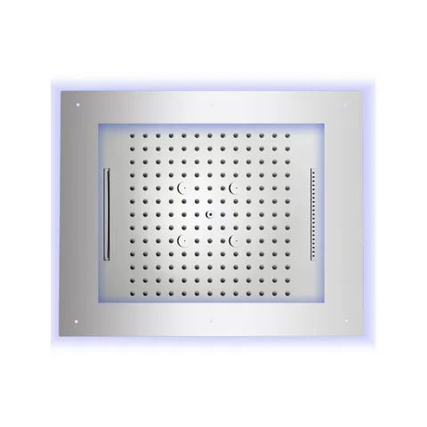 BOSSINI FRAME Верхний душ 600х500 мм., встраиваемый в потолок, 4 режима, хромотерапия, цвет хром