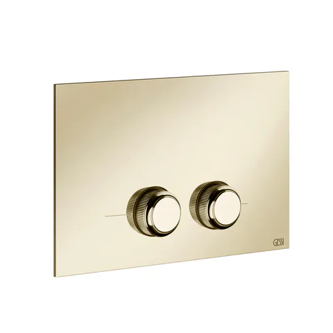 GESSI VENTI20 Клавиша смыва для унитаза двойная, для инсталляций Geberit Sigma8 и Sigma12, цвет Brass PVD