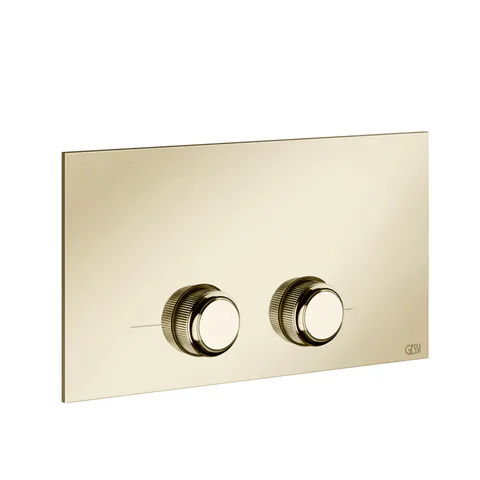 GESSI VENTI20 Клавиша смыва для унитаза двойная, для инсталляций Viega, цвет Brass PVD