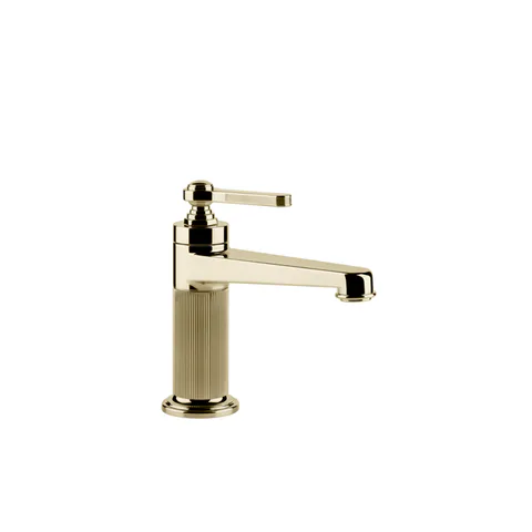 GESSI VENTI20 Смеситель для раковины на 1 отверстие, однорычажный, в комплекте с донным клапаном, цвет Brass PVD