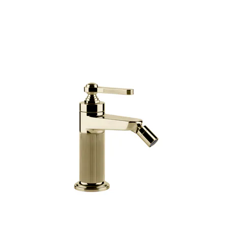 GESSI VENTI20 Смеситель для биде на 1 отверстие, однорычажный, в комплекте с донным клапаном, цвет Brass PVD