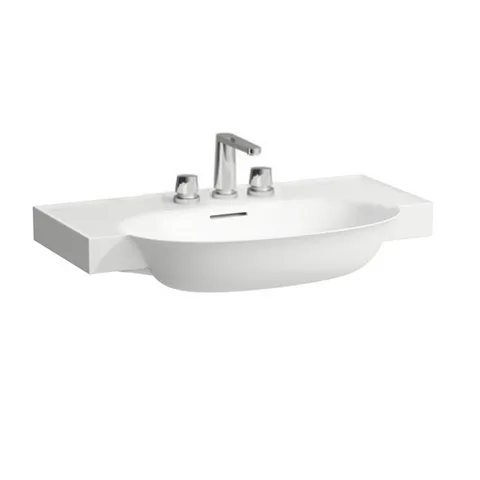 Laufen New Classic Раковина накладная овальная 800х480х75 мм, с 3 отв под смеситель,с переливом, цвет белый