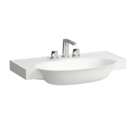 Laufen New Classic Раковина накладная овальная 800х480х75 мм, с 3 отв под смеситель, без перелива, цвет белый