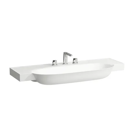 Laufen New Classic Раковина накладная овальная 1200х480х75 мм, с 3 отв под смеситель,без перелива, цвет белый матовый