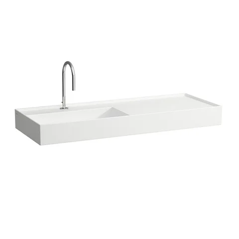 Laufen Kartell Раковина 1200х460х120мм без перелива (раковина справа), c 1  отв. под смеситель, цвет: белый (ВРЕМЕННО не поставляем!)