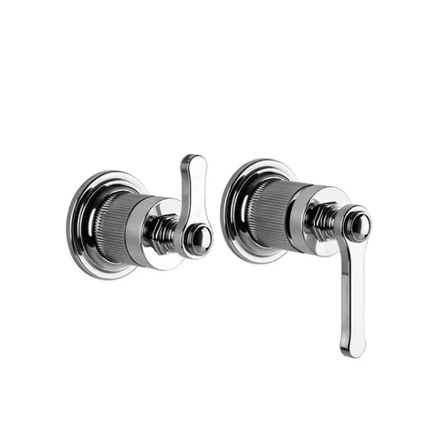 GESSI VENTI20 Смеситель встраиваемый, однорычажный, с переключателем на 2 положения, внешняя часть, цвет хром