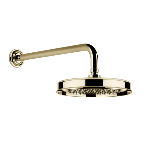 GESSI VENTI20 Верхний душ Ø200 мм., с настенным держателем 389 мм., цвет Brass PVD