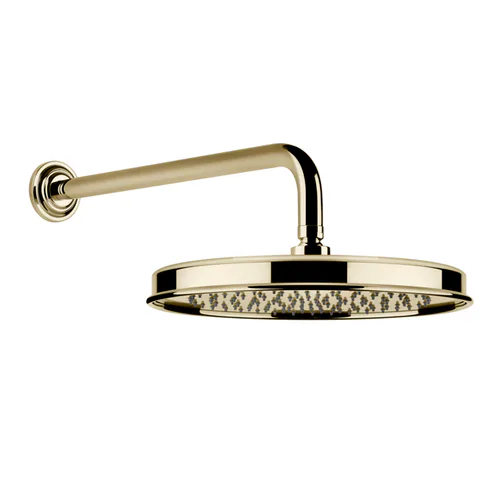 GESSI VENTI20 Верхний душ Ø328 мм., с настенным держателем 389 мм., цвет Brass PVD