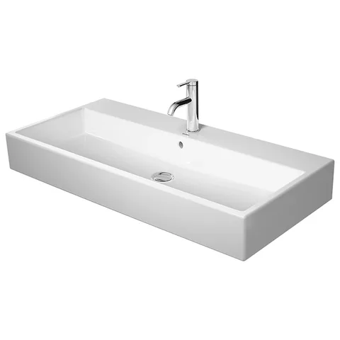 Duravit Vero Air Раковина 100cm,  с переливом, с площадкой, с 1 отв. под смеситель, Цвет белый
