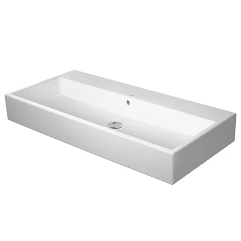 Duravit Vero Air Раковина 100cm,  с переливом, с площадкой, без отв. под смеситель, Цвет белый