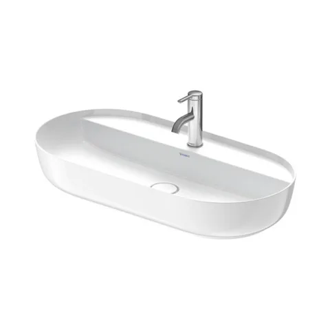 Duravit Luv Раковина на столешницу 800мм Luv, без перелива,с площадкой, с 1 отв. под смеситель, с донным клапаном,цвет белый