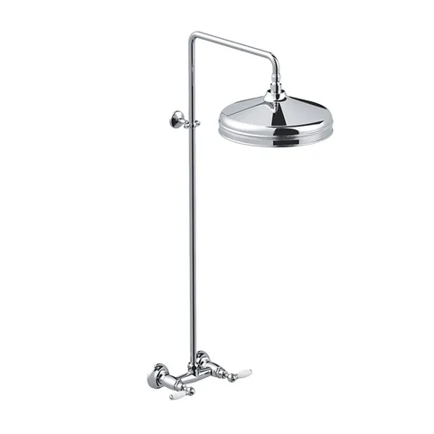 Stella Italica Leve Душевой комплект 3283/301/314A-300: смеситель, штанга+верхний душ 300мм, цвет: хром