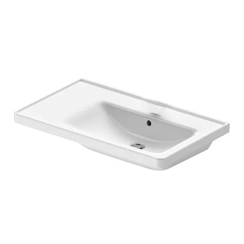 Duravit D-Neo Раковина накладная 800х480  мм, с переливом, без отв. под смеситель, раковина справа, цвет белый