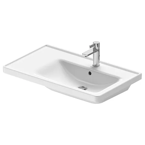 Duravit D-Neo Раковина накладная 800х480  мм, с перелив, с 1 отв. под смес, раковина справа, цвет белый (ПРОДАЕМ со склада с базой DE425703535) (СПЕЦЦ