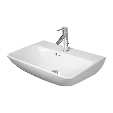 Duravit ME by STARCK Раковина  600х400 мм ,  с переливом, с площадкой, с 1 отв. под смеситель, Цвет белый